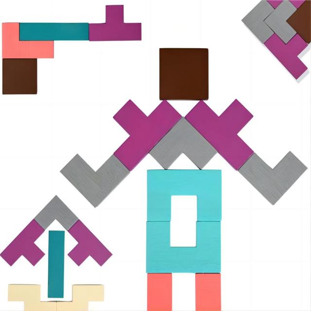 Wooden Tetris Puzzle