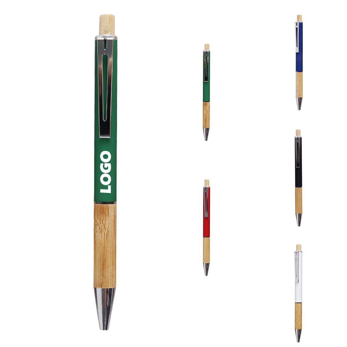 Bamboo Retractable Ball Pens