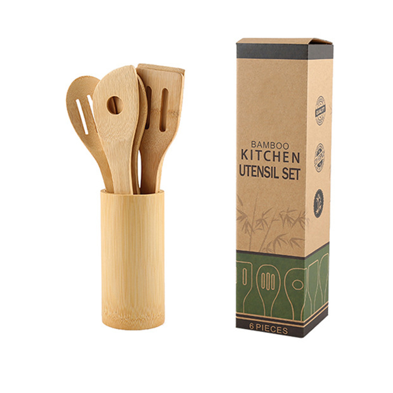 Bamboo kitchen Utensil Kit