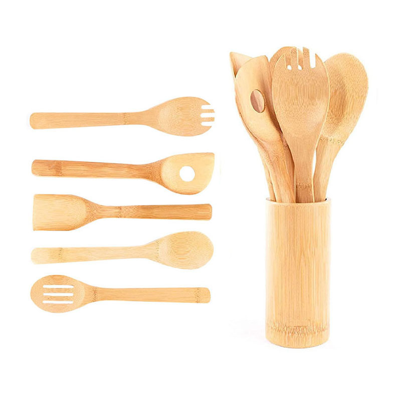 Bamboo kitchen Utensil Kit