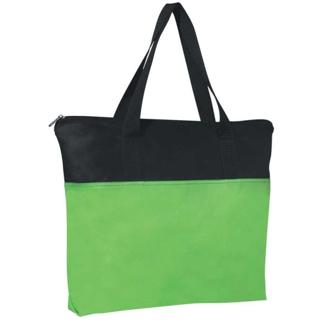 Non-Woven Lightweight Tote with Zipper