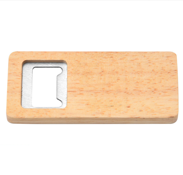 Square Wooden Bottle Opener