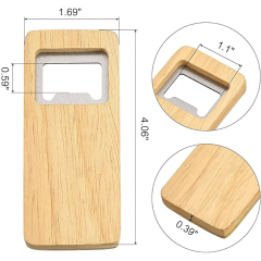 Square Wooden Bottle Opener