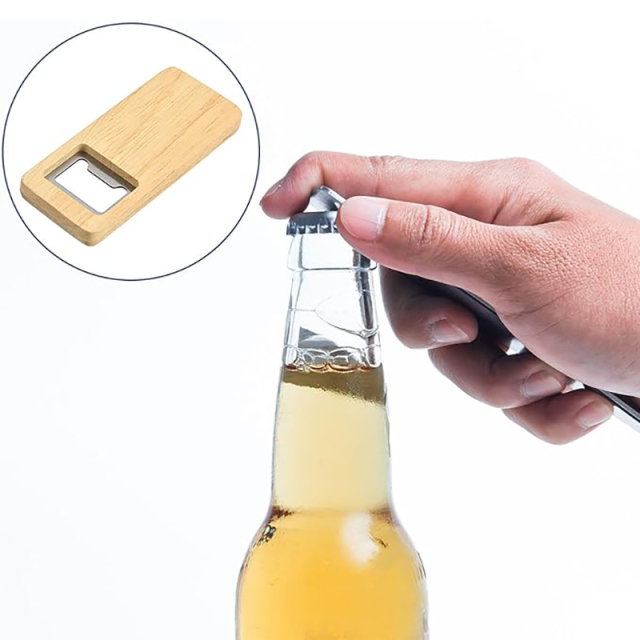Square Wooden Bottle Opener