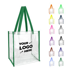 Zippered Clear Stadium Box Tote Bag