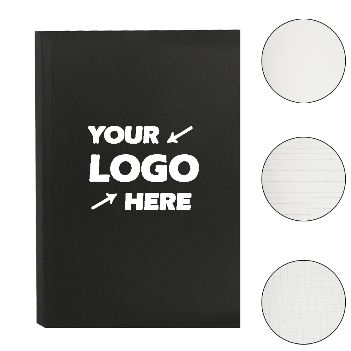 Thick Black Office Notebook