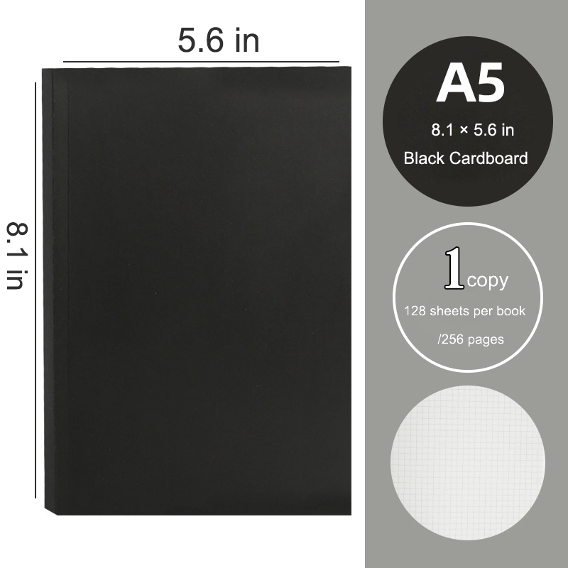 Thick Black Office Notebook