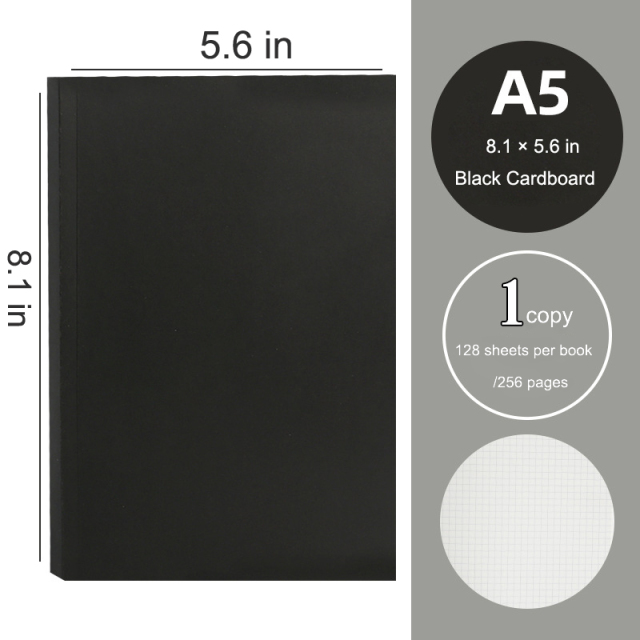 Thick Black Office Notebook