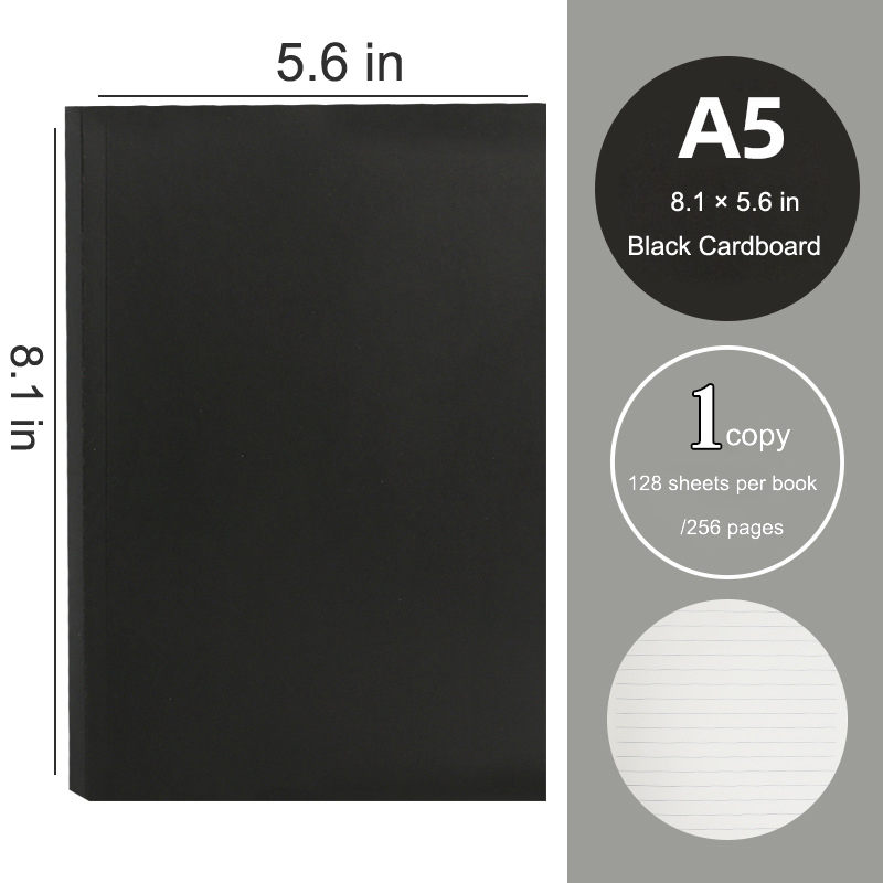 Thick Black Office Notebook