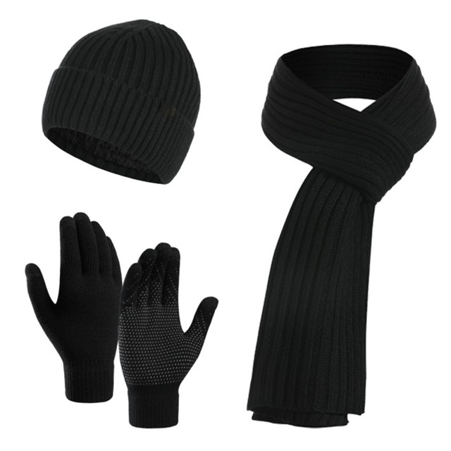 Winter Beanie Scarf Gloves Set