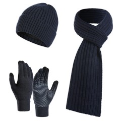 Winter Beanie Scarf Gloves Set
