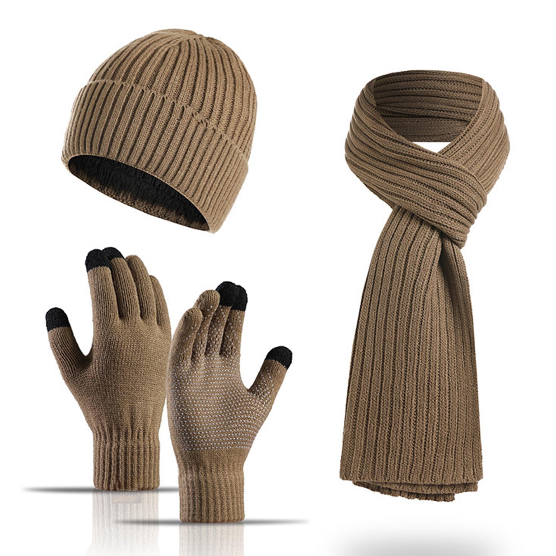 Winter Beanie Scarf Gloves Set