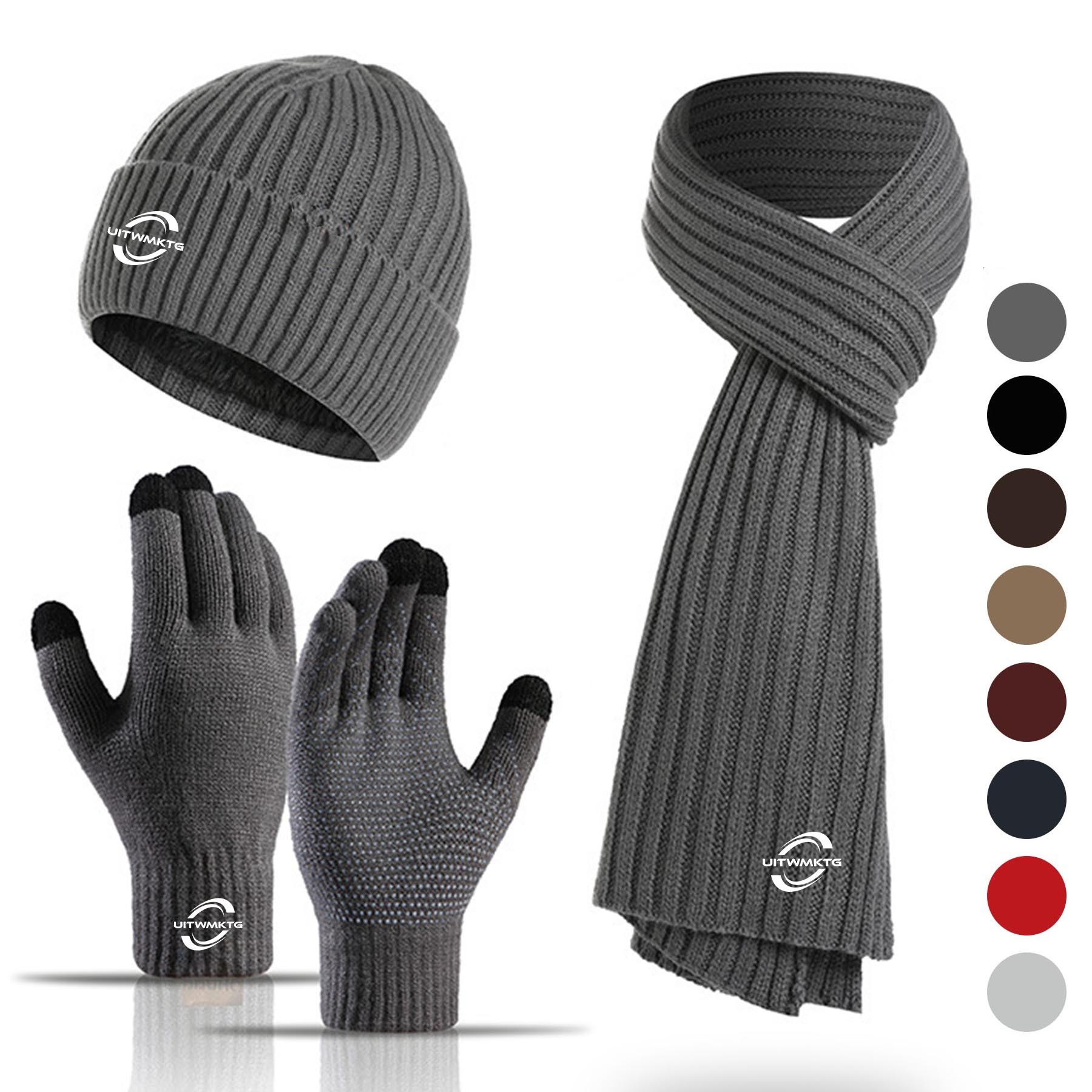 Winter Beanie Scarf Gloves Set