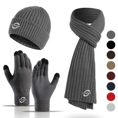 Winter Beanie Scarf Gloves Set