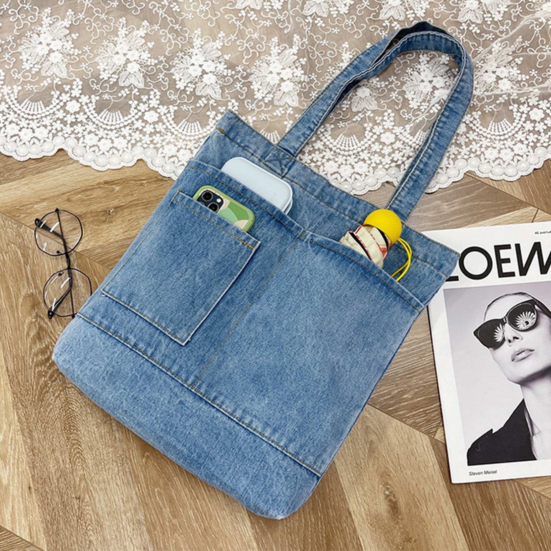 Denim Jean Tote Bag