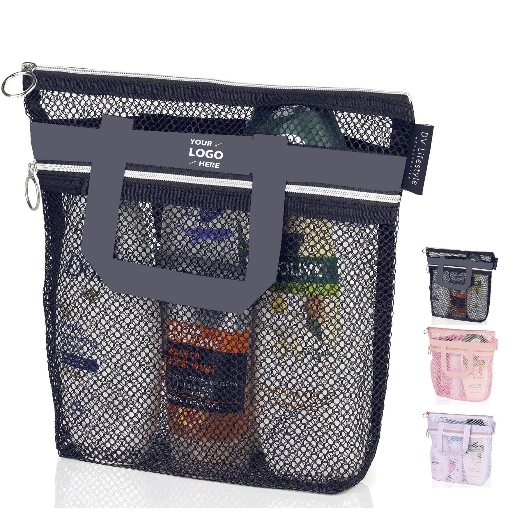 Shower Bag Tote Mesh Caddy Toiletry Organizer
