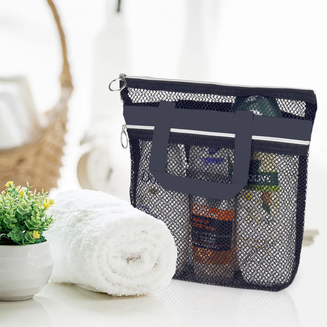 Shower Bag Tote Mesh Caddy Toiletry Organizer