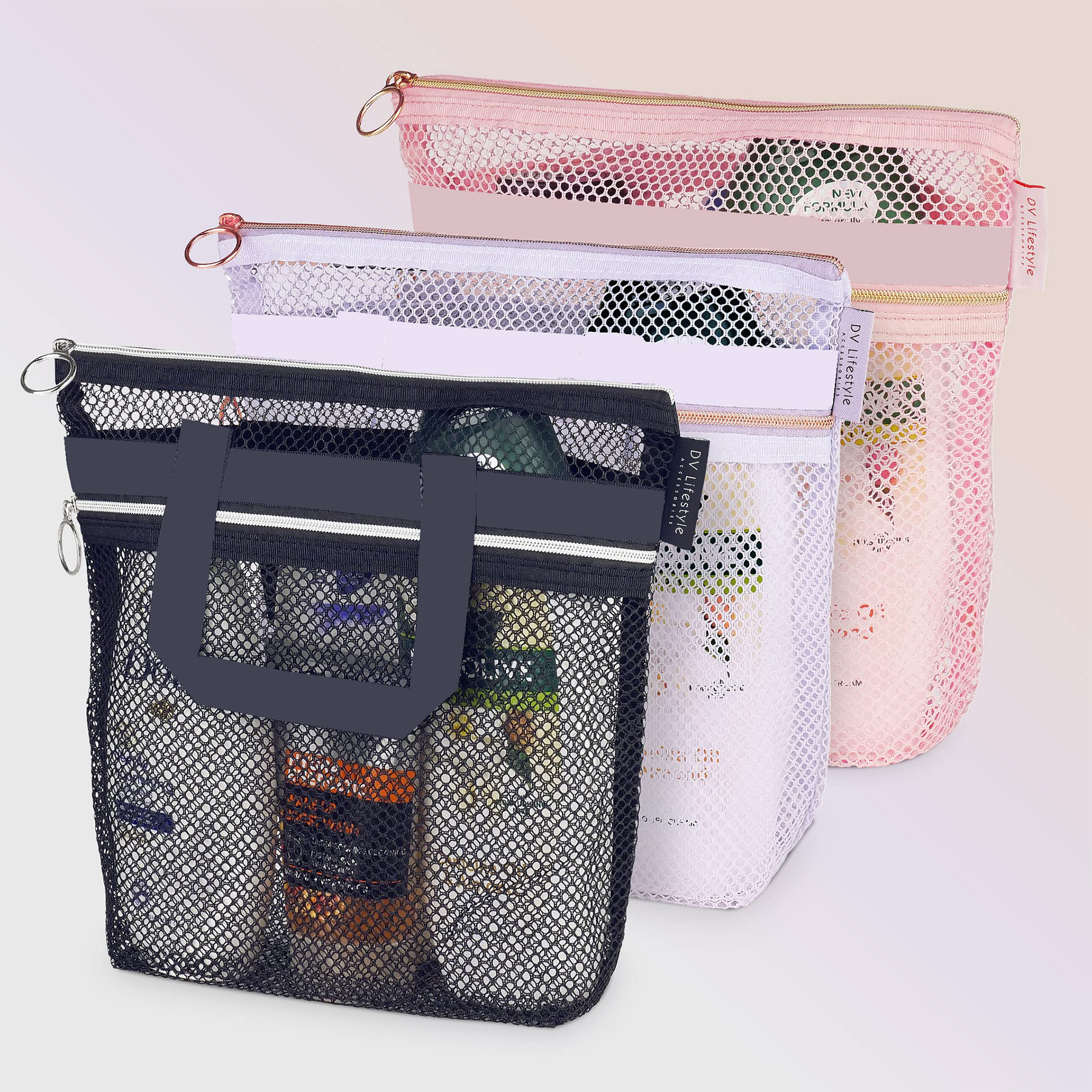 Shower Bag Tote Mesh Caddy Toiletry Organizer