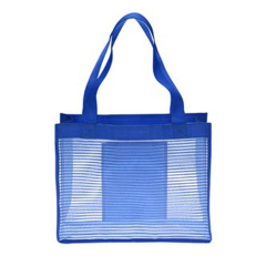 Striped Tote Bag With Front Pocket