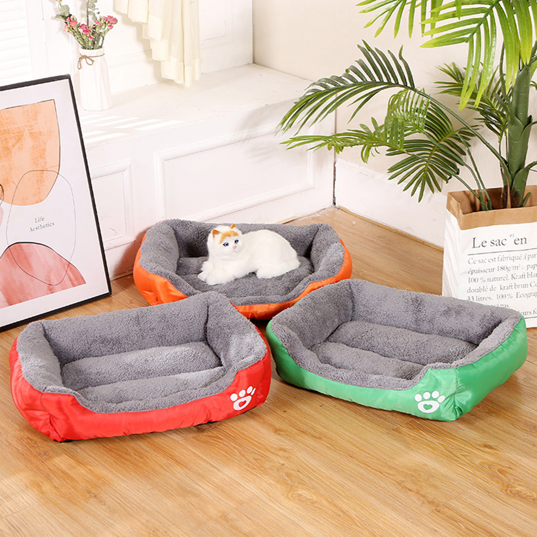 Soft Washable Pet Beds Basket
