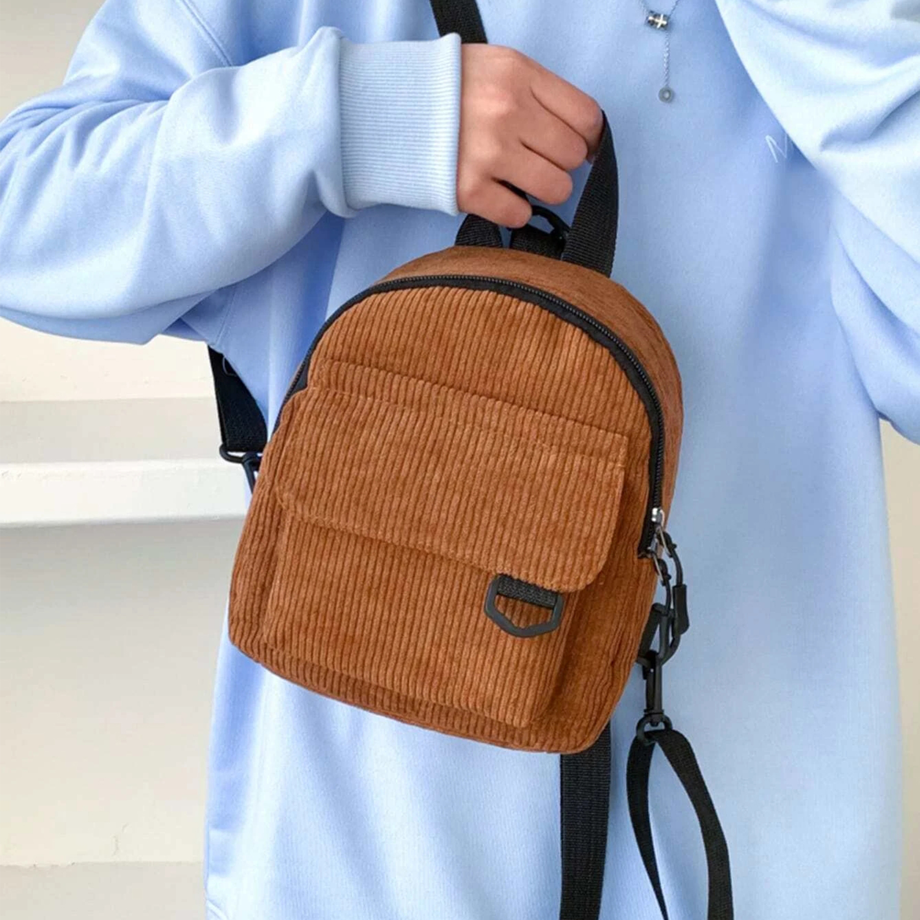 Mini Corduroy Backpack