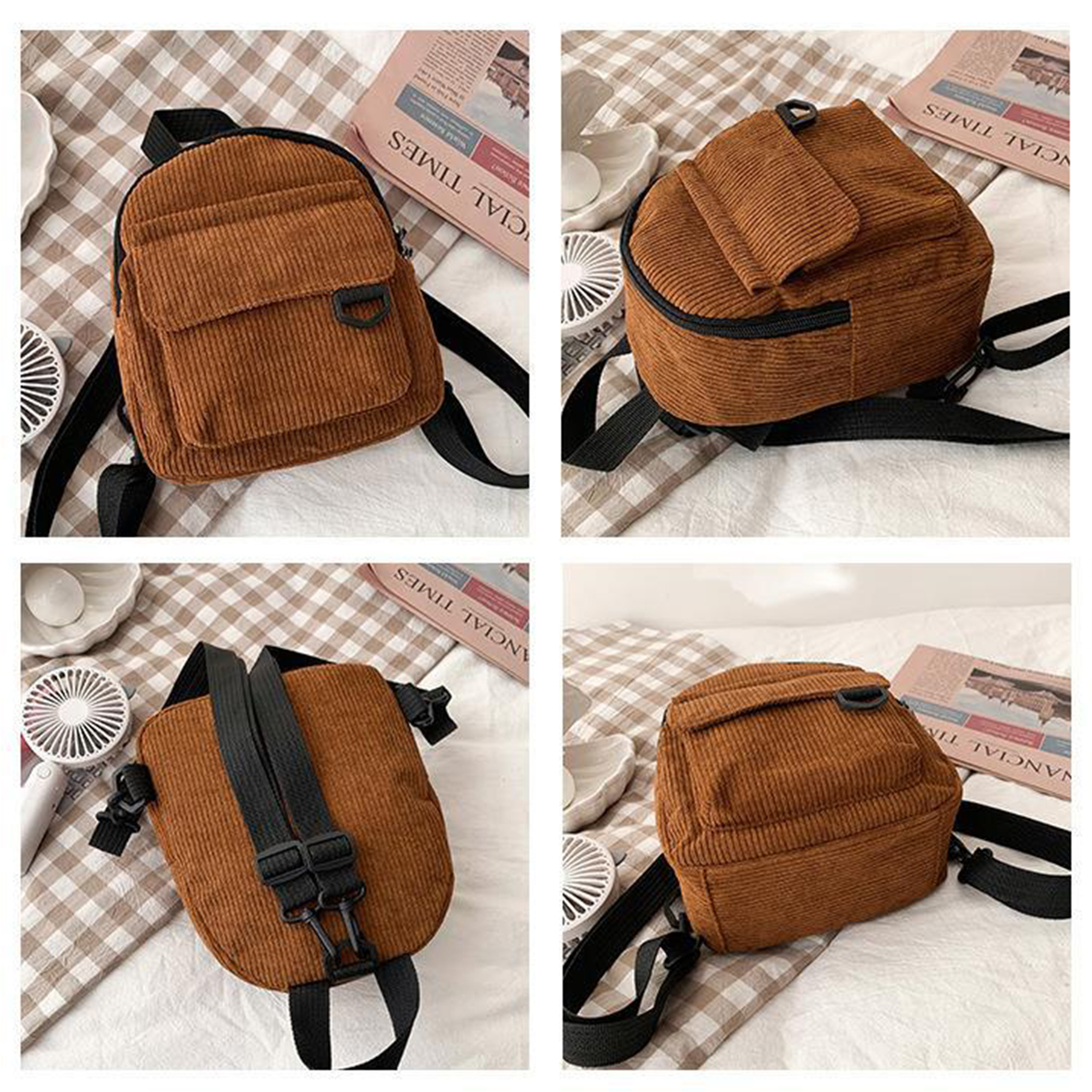 Mini Corduroy Backpack