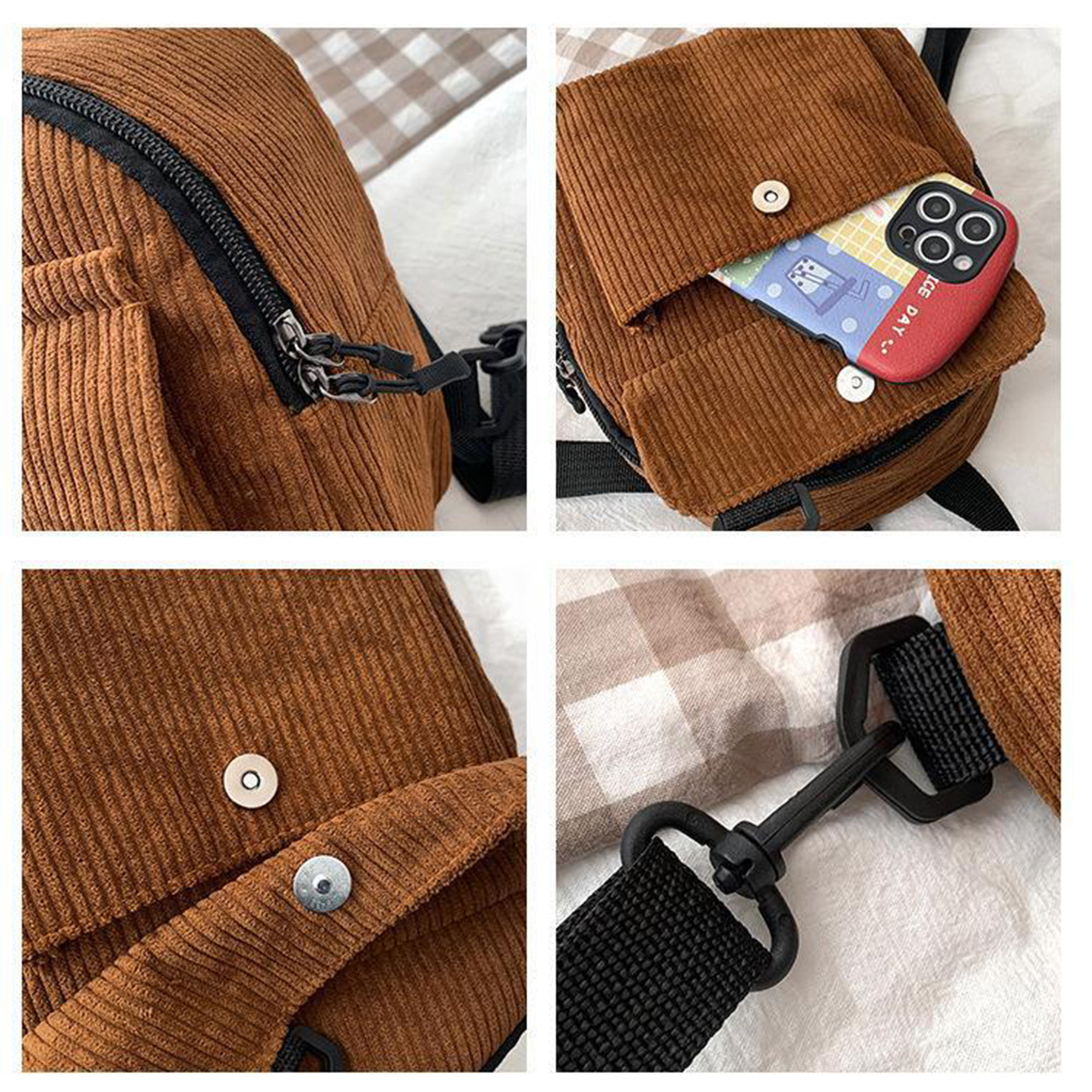 Mini Corduroy Backpack