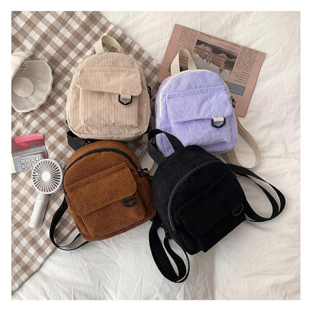 Mini Corduroy Backpack