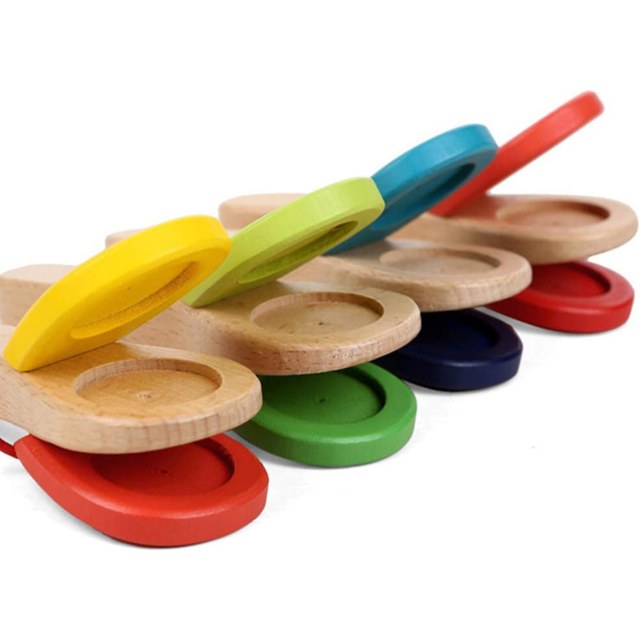 Cowbell Wooden Castanet Clapper