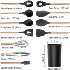 Silicone Kitchen Utensils Set With 12 Tools