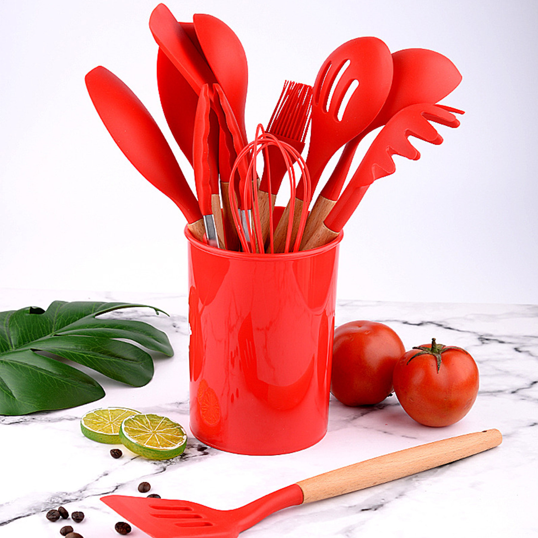 Silicone Kitchen Utensils Set With 12 Tools
