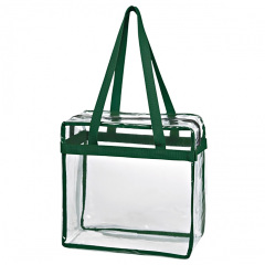 Zippered Clear Stadium Box Tote Bag