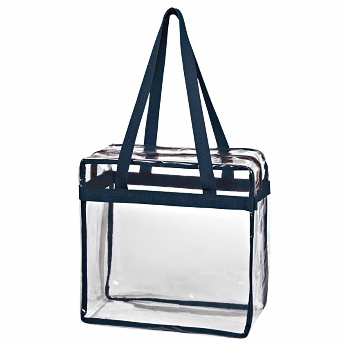 Zippered Clear Stadium Box Tote Bag