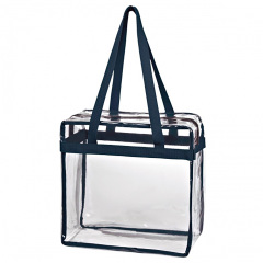 Zippered Clear Stadium Box Tote Bag