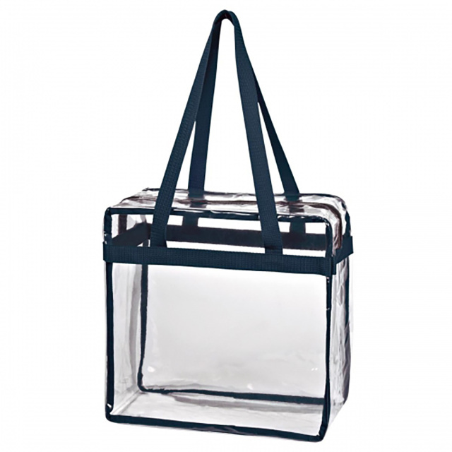Zippered Clear Stadium Box Tote Bag