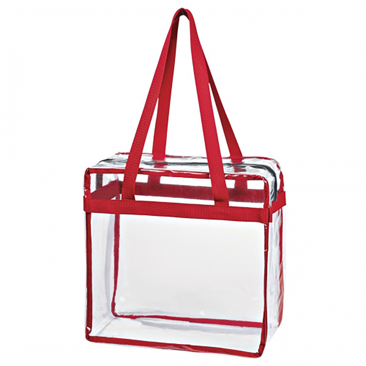 Zippered Clear Stadium Box Tote Bag