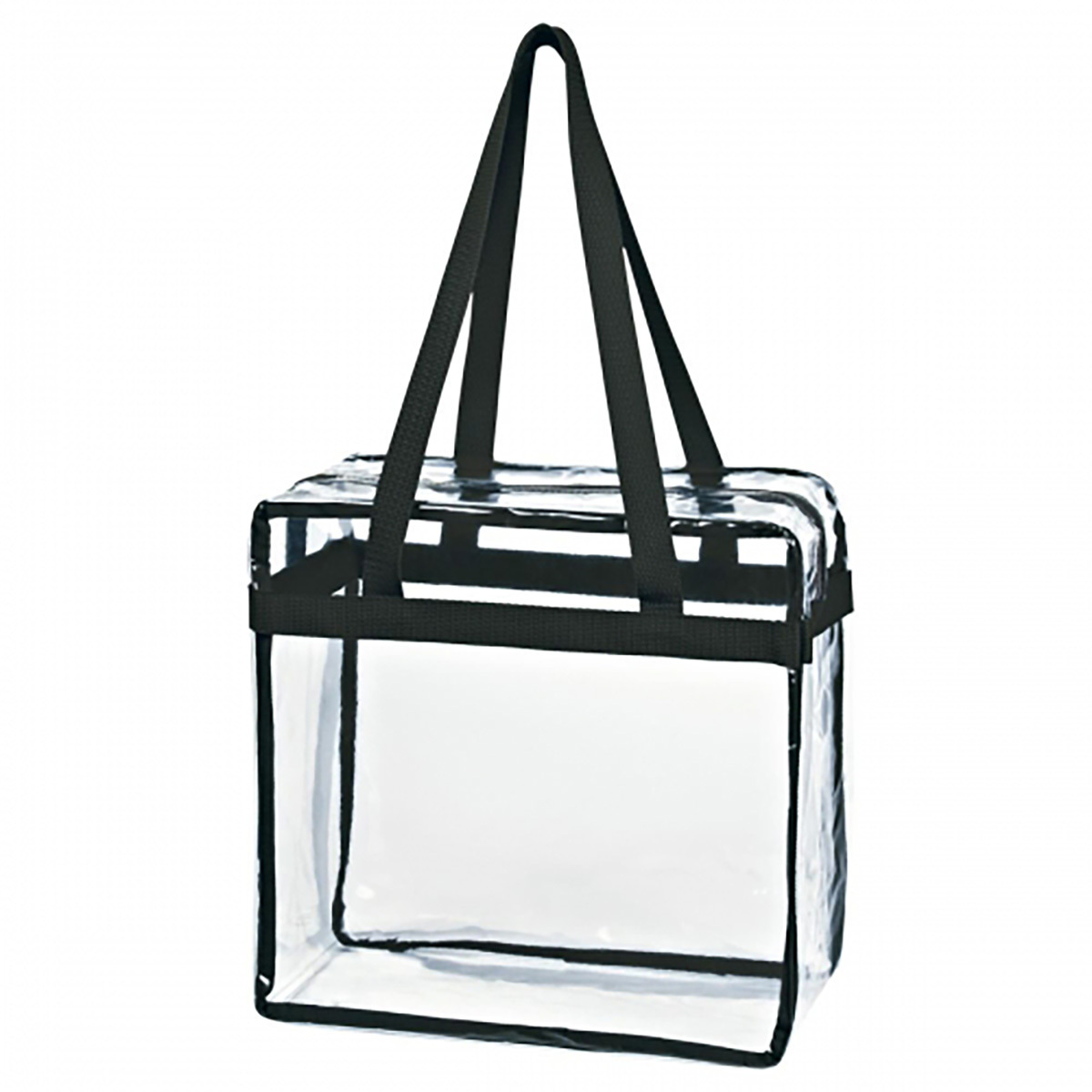 Zippered Clear Stadium Box Tote Bag