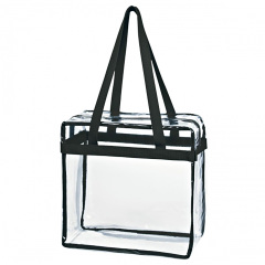 Zippered Clear Stadium Box Tote Bag