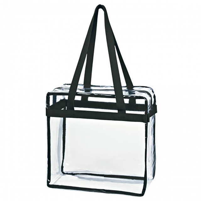 Zippered Clear Stadium Box Tote Bag