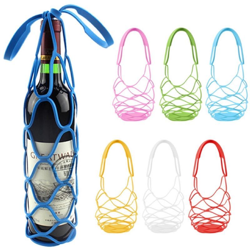 Folding Silicone Wine Bottle Carrier