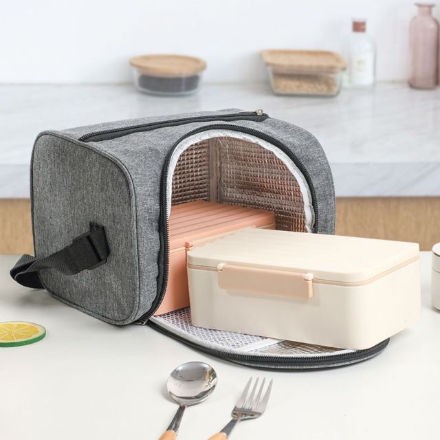 Insulated Lunch Tote Bag With Adjustable Shoulder Strap