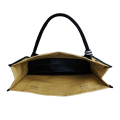 Jute Canvas Tote Bag
