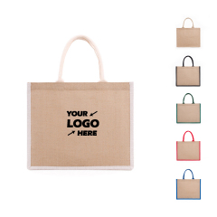 Two-tone Jute Tote Bags