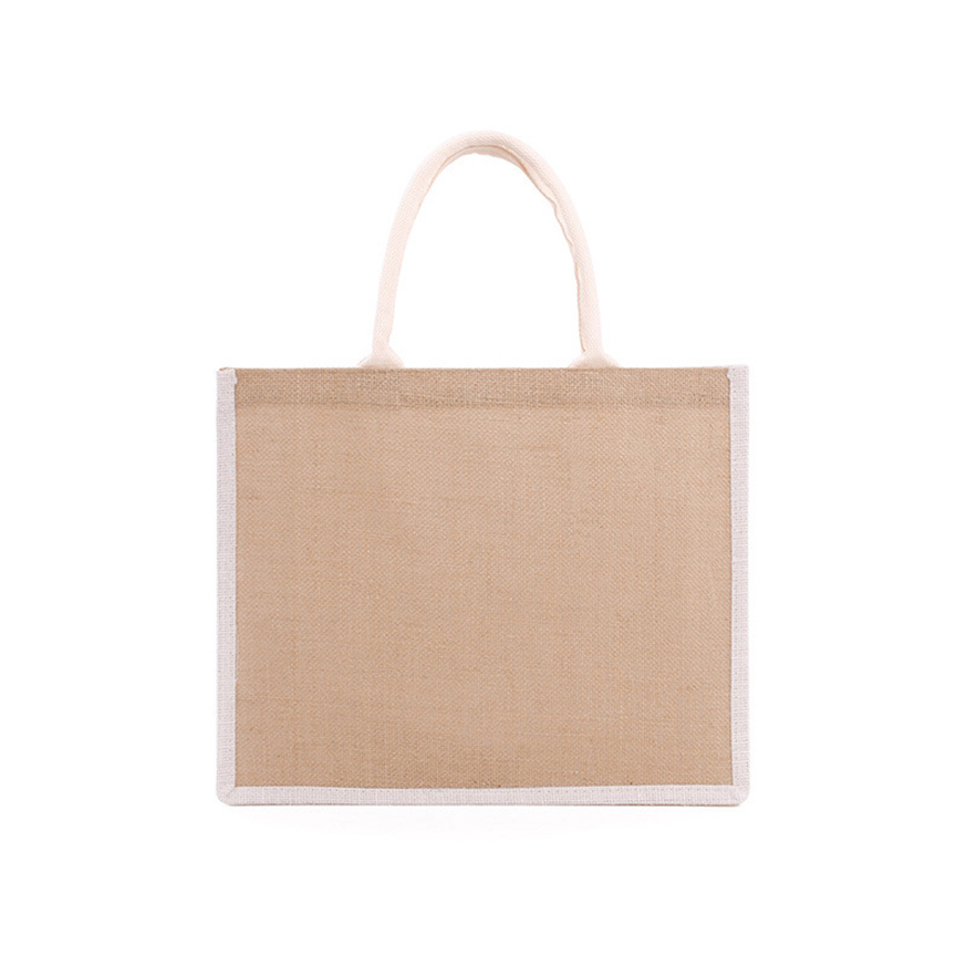 Two-tone Jute Tote Bags