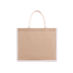 Two-tone Jute Tote Bags