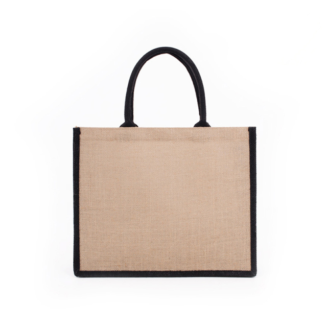 Two-tone Jute Tote Bags