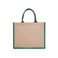 Two-tone Jute Tote Bags