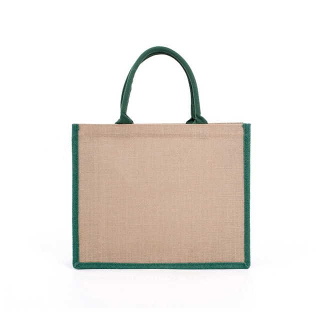Two-tone Jute Tote Bags