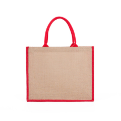 Two-tone Jute Tote Bags