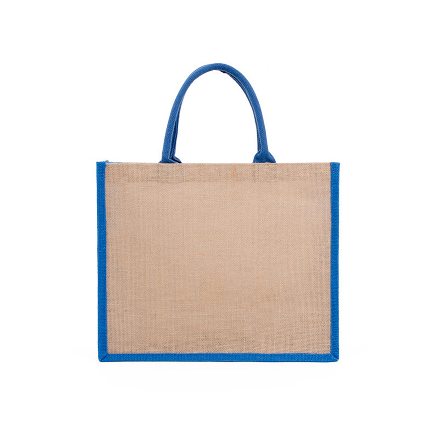Two-tone Jute Tote Bags